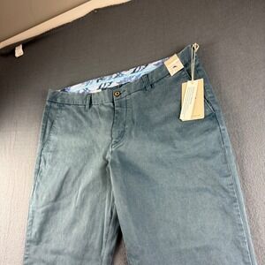 Tommy Bahama Pants Mens 36x32 (Fits 38x32) Blue Boracay Tencel Stretch Beach NEW